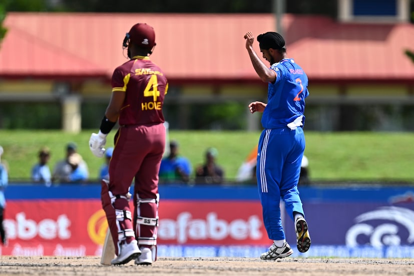 Arshdeep Singh (3/38) and Kuldeep Yadav (2/26) took most of the wickets for India.