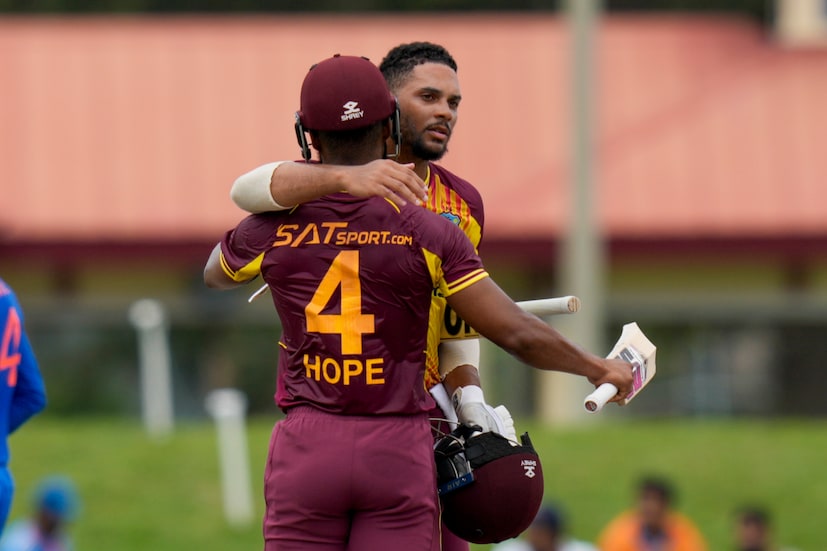 Brandon King finished with an unbeaten score of 85, Shai Hope scored the winning six and ensured the Windies got over the line to claim an 8-wicket win and thereby clinching the five-match series at 3-2. (AP Photo)
