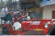 തുറന്ന ജീപ്പിന്റെ ബോണറ്റിന്റെ മുകളിൽ കുട്ടിയെ ഇരുത്തി യാത്ര; പോലീസ് കേസെടുത്തു