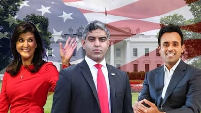 Nikki Haley, Vivek Ramaswamy, Hirsh Vardhan Singh Nikki Haley, Vivek Ramaswamy, Hirsh Vardhan Singh