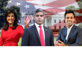 Nikki Haley, Vivek Ramaswamy, Hirsh Vardhan Singh