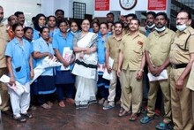 തിരുവോണ നാളിൽ ആരോഗ്യ പ്രവര്‍ത്തകരെ സന്ദര്‍ശിച്ച് ആരോഗ്യമന്ത്രി ഓണസമ്മാനങ്ങള്‍ നല്‍കി