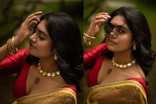 Nimisha Sajayan| സൂപ്പർ നിമിഷ; സാരിയിൽ ഗ്ലാമറസായി മലയാളികളുടെ പ്രിയ താരം
