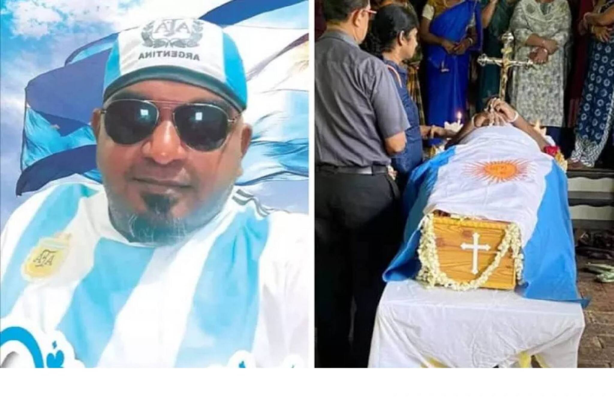 മെസിയുടെ ഗോളിന് കൈയ്യടിക്കാന്‍ ഇനി റമില്‍ ഇല്ല; അര്‍ജന്‍റീനന്‍ പതാക പുതച്ച് ആരാധകന്‍റെ അന്ത്യയാത്ര