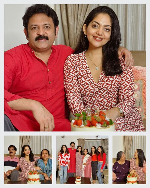  കേക്ക് മുറിച്ചത് വീട്ടിൽ വച്ചാണ്. അവിടെ എല്ലാപേരും ഉണ്ടായിരുന്നു. അഹാനയുടെ ഇഷ്‌ടപ്രകാരമാണ് കേക്ക് സെറ്റ് ചെയ്തത്. അമ്മു എന്നാണ് അഹാനയുടെ വീട്ടിലെ വിളിപ്പേര്