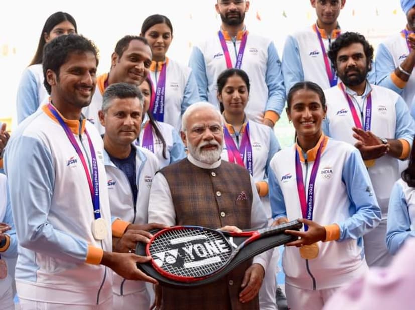  2023ലെ ഏഷ്യൻ ഗെയിംസിൽ 107 മെഡലുകൾ നേടിയാണ് ഇന്ത്യ ചരിത്രം കുറിച്ചത്. 28 സ്വര്‍ണവും 38 വെള്ളിയും 41 വെങ്കലവുമാണ് ഇന്ത്യ സ്വന്തമാക്കിയത്.