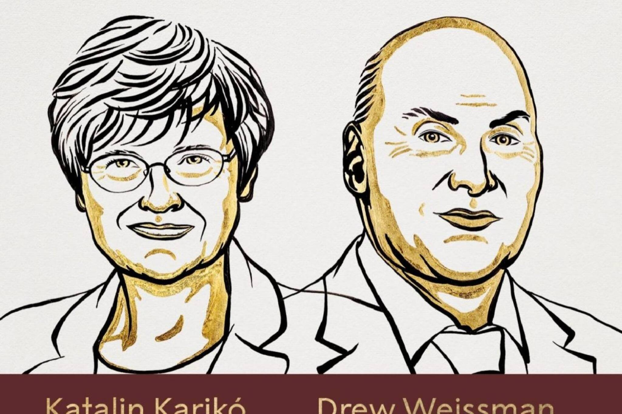 വൈദ്യശാസ്ത്ര നോബേല്‍ സമ്മാനം 2023; കോവിഡ് വാക്‌സിന്‍ വികസിപ്പിക്കുന്നതില്‍ നിര്‍ണായക പങ്കുവഹിച്ച 2 ശാസ്ത്രജ്ഞര്‍ക്ക