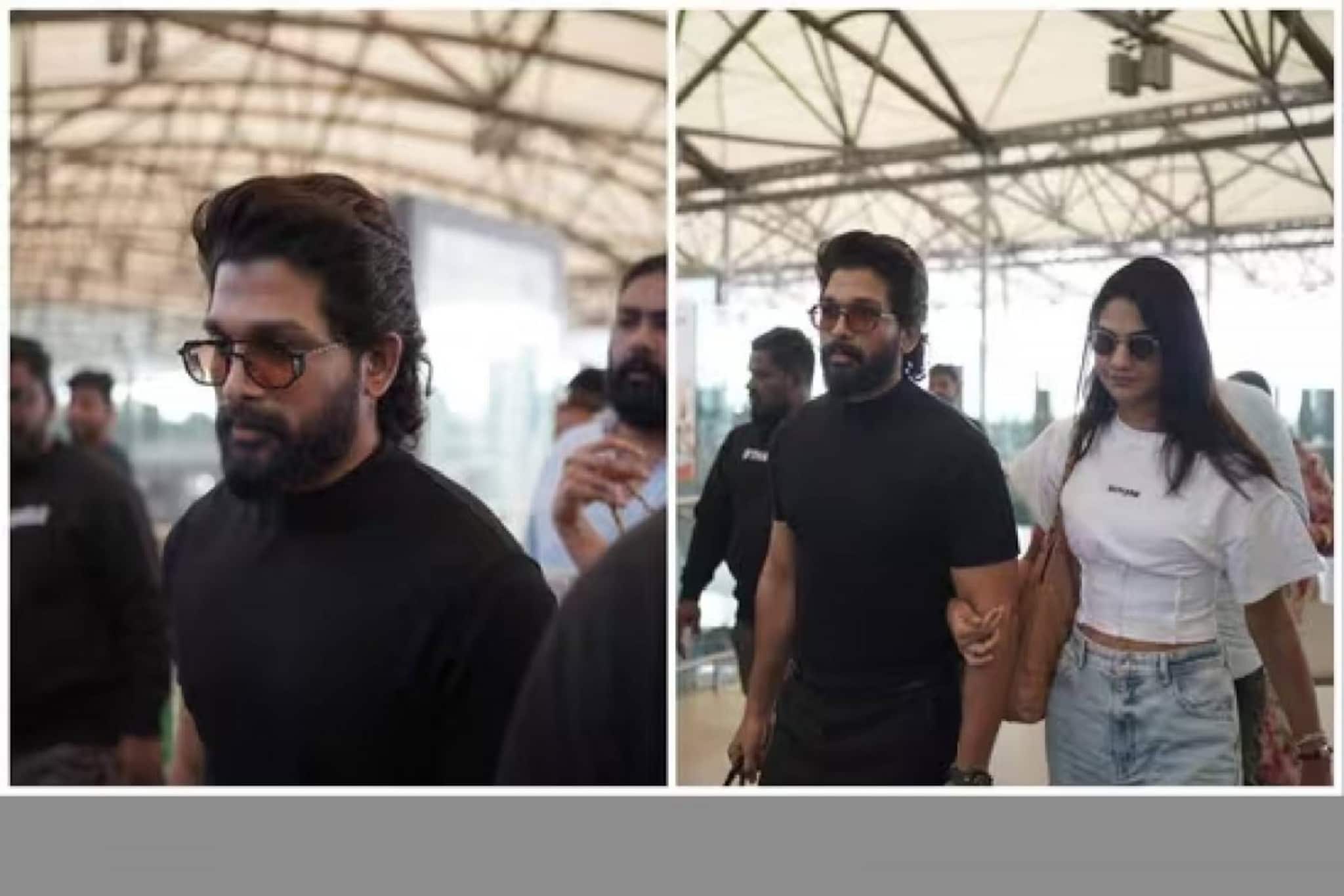 Allu Arjun | ദേശീയ അവാര്‍ഡ് ഏറ്റുവാങ്ങാന്‍ ഭാര്യക്കൊപ്പം ഡല്‍ഹിയില്‍ പറന്നിറങ്ങി അല്ലു അര്‍ജുന്‍; വീഡിയോ