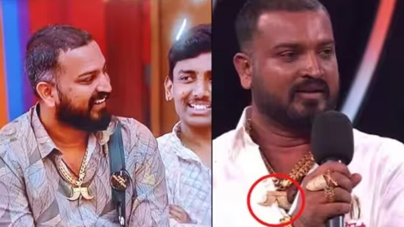  റിയാലിറ്റി ഷോയിൽ ഒറിജിനല്‍ പുലിനഖം മാലയിൽ  ലോക്കറ്റാക്കി കഴുത്തിലണിഞ്ഞെത്തിയ  മത്സരാര്‍ഥിയെ വനം വകുപ്പ് പിടികൂടി. കന്നട ബി​ഗ്ബോസ് പത്താം സീസൺ മത്സരാർത്ഥിയായ വർത്തൂർ സന്തോഷ് ആണ് അറസ്റ്റിലായത്. 