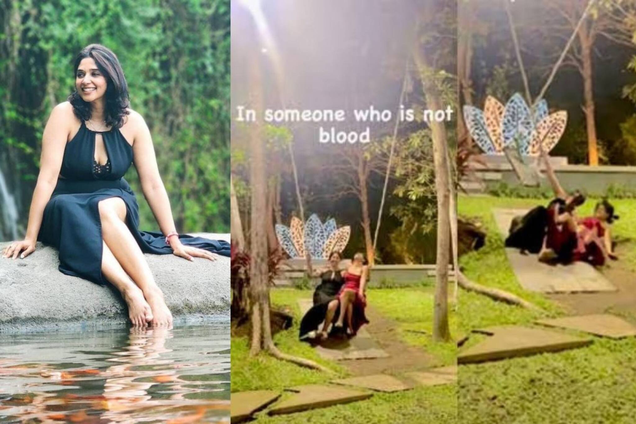 'ഞാൻ വീണതല്ല സാഷ്ടാംഗം പ്രണമിച്ചതാണ്'; കൂട്ടുകാരിക്കൊപ്പമുള്ള ഊഞ്ഞാലാട്ടത്തിനിടെയിൽ തെറിച്ച് വീണ്  നൈല ഉഷ