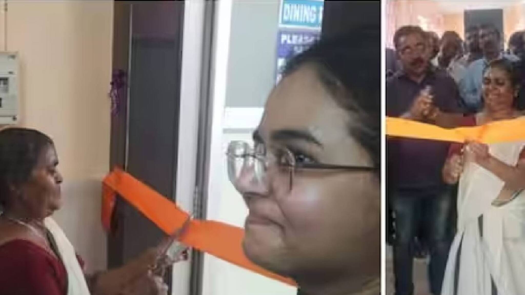 'ആ റിബൺ കത്രിക കൊണ്ട് ഞറിക്കി അതാണ് ചെയ്തത്'; റെയിൽവേ ഡൈനിം​ഗ് റൂം ഉദ്ഘാടനം ചെയ്ത ശുചീകരണത്തൊഴിലാളി