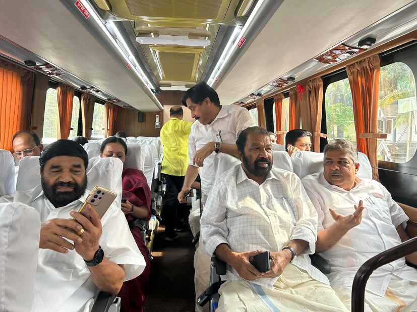  "നോക്കൂ... ഇതിലെവിടെയാണ് നിങ്ങൾക്ക് ആഡംബരം കാണാൻ കഴിയുന്നത്? കോളേജ് വിദ്യാർത്ഥികളേയും കൊണ്ട് ടൂർ പോകുന്ന വണ്ടികൾ ഇതിലേറെ സംവിധാനങ്ങൾ ഉള്ളവയാണ്.... ഞങ്ങളുടെ ഈ യാത്ര വികസിതനവകേരളം സൃഷ്ടിക്കാനുള്ള ചരിത്രനിയോഗമാണ്... ഏറ്റെടുക്കുന്നു, സാഭിമാനം......" എന്ന കുറിപ്പോടെയാണ് മന്ത്രി ചിത്രങ്ങൾ പങ്കുവെച്ചത്. 