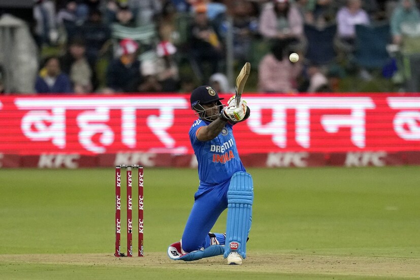 Skipper Suryakumar Yadav looked to take the onus on himself to put India back on track to post a decent score in the first innings. (Image: AP)