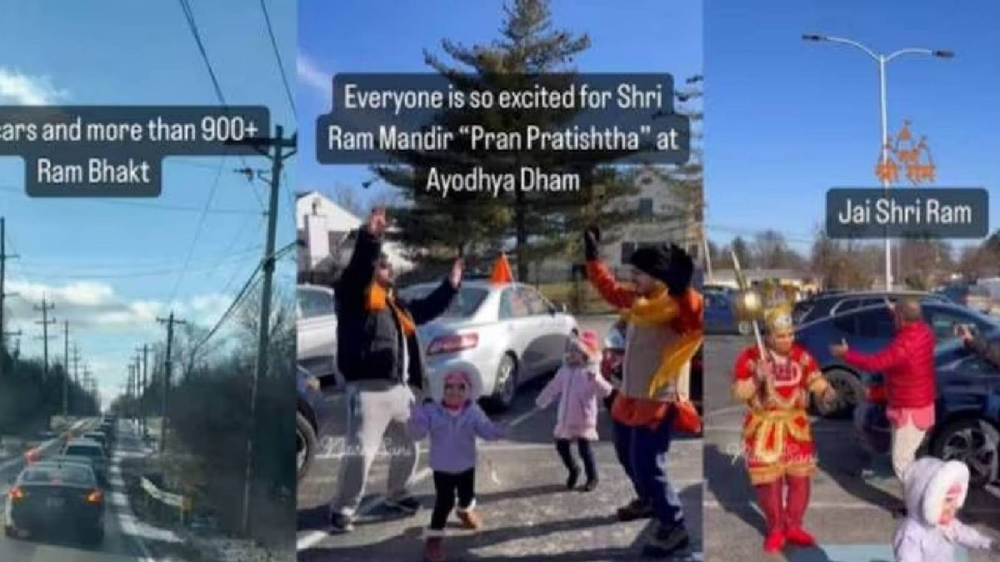 അയോധ്യ പ്രാണപ്രതിഷ്ഠ: അമേരിക്കയിലെ സിൻസിനാറ്റിയിൽ നടന്ന 'രാമക്ഷേത്ര കാർ യാത്ര'യിൽ പങ്കെടുത്തത് ആയിരത്തോളം ഭക്തർ