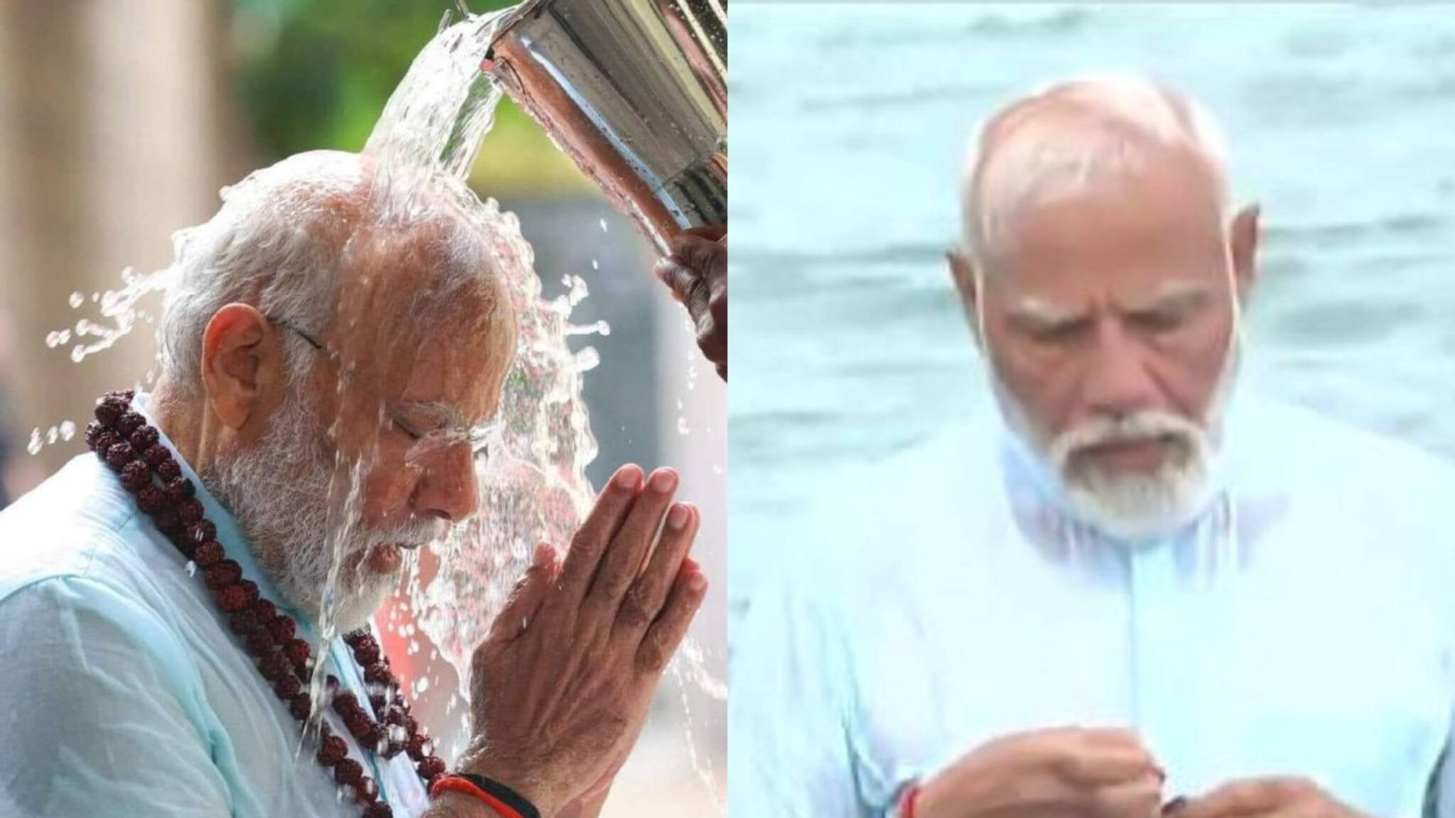 രാമക്ഷേത്ര പ്രാണപ്രതിഷ്ഠയ്ക്ക് മുന്നേ രാമേശ്വരം 'അഗ്നിതീര്‍ത്ഥ'ത്തില്‍ പ്രധാനമന്ത്രി നരേന്ദ്രമോദിയുടെ  പുണ്യസ്നാനം