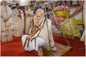 2019ൽ നരേന്ദ്ര മോദി ഗുരുവായൂരിലെത്തിയപ്പോൾ 