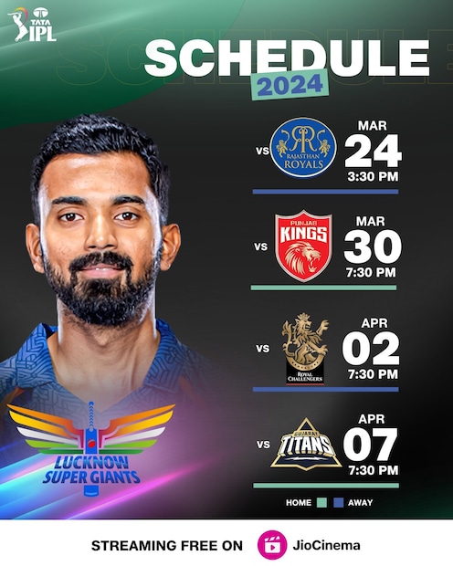 LSG Fixtures IPL 2024. 
