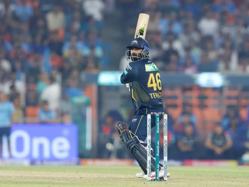 Rahul Tewatia played a 15-ball 22 cameo to give GT the momentum (IPL Photo)