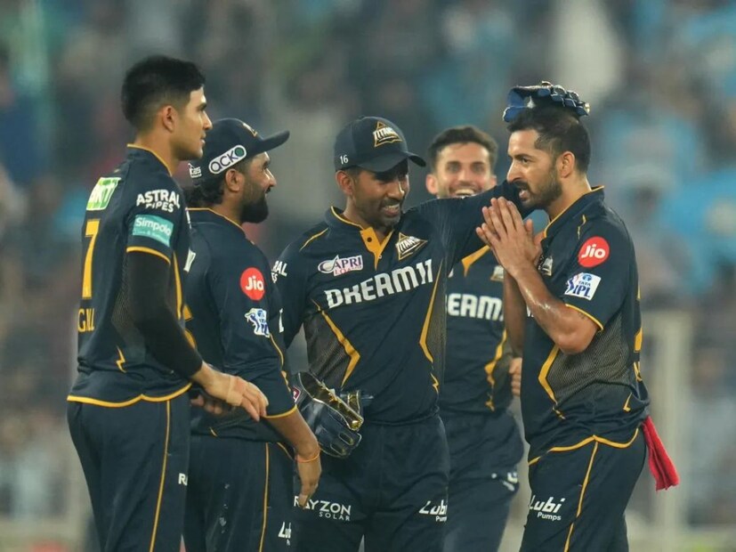 Mohit Sharma stunted the MI chase by removing the dangerous Tim David (IPL Photo)