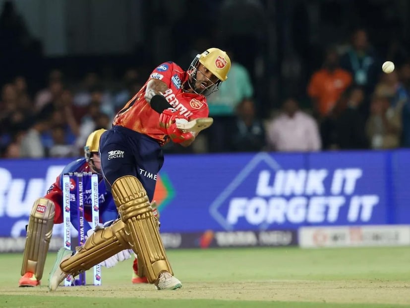 Shikhar Dhawan top scored with 45 off just 37 balls before being dimissed by Glenn Maxwell (IPL Photo)