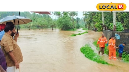 കനത്ത മഴയിൽ, നാവായിക്കുളത്ത് നിന്നുള്ള ദൃശ്യം 