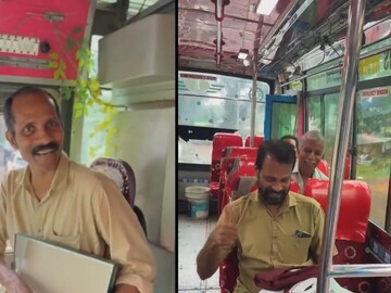 മുരളിയും അനിയും വിദ്യാർഥികൾ നൽകിയ സമ്മാനവുമായി