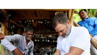 രാഹുല്‍ ഗാന്ധി റാം ചേതിൻ്റെ കടയിൽ