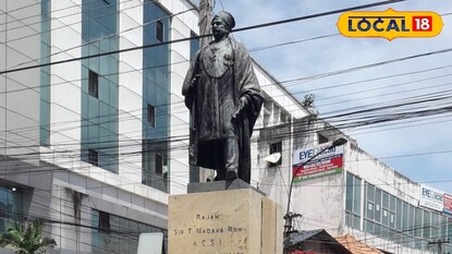 ടി മാധവ റാവുവിന്റെ പ്രതിമ ടി മാധവ റാവുവിന്റെ പ്രതിമ