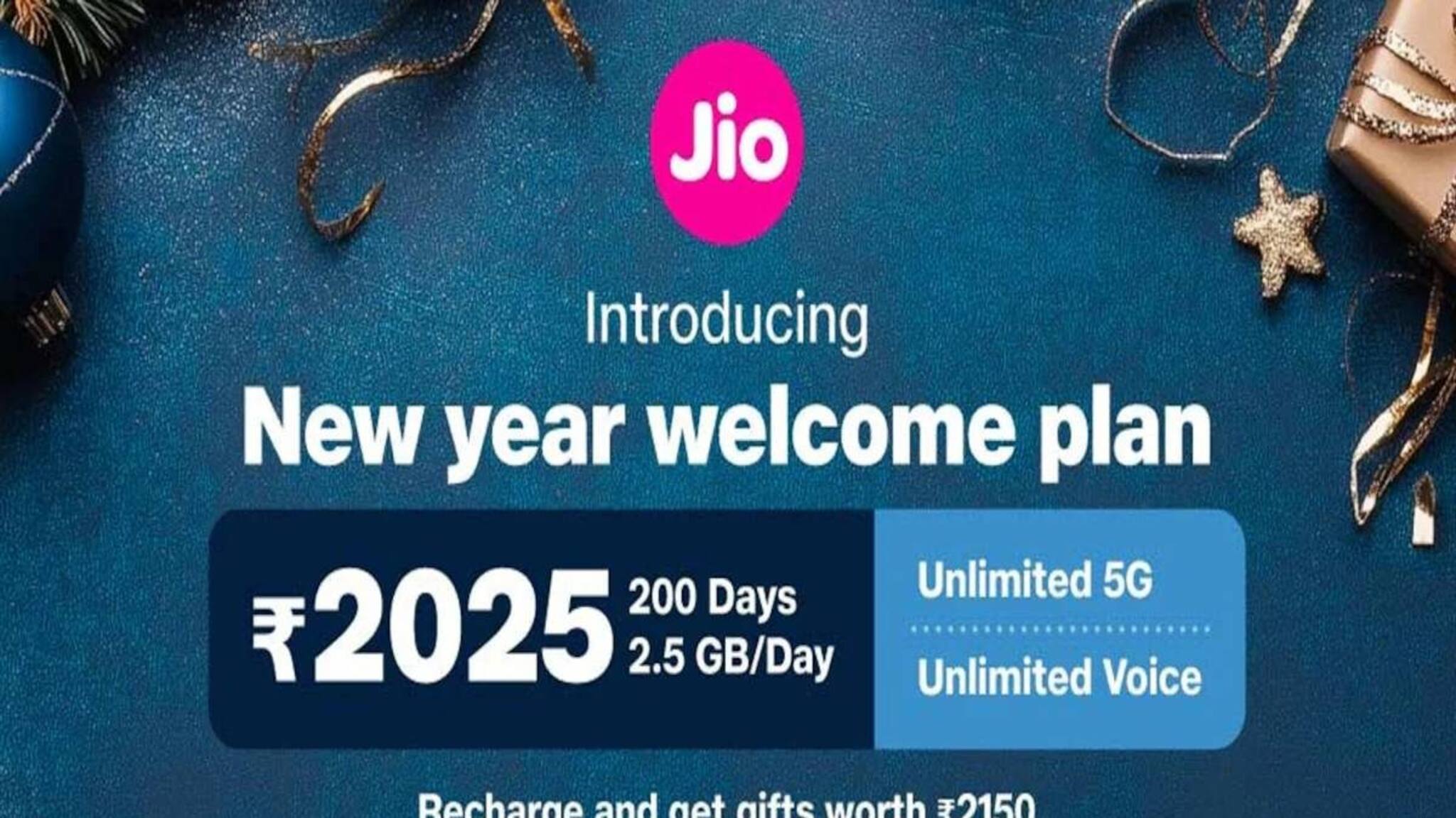 2025 രൂപയുടെ ന്യൂ ഇയര്‍ വെല്‍കം പ്ലാനുമായി ജിയോ; ഓഫർ ജനുവരി 11 വരെ. 