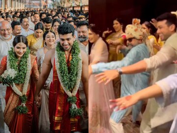 കാളിദാസ് ജയറാമിന് പഞ്ചാബി കല്യാണവും! തലപ്പാവ് കെട്ടി ഭാംഗ്‌റ കളിക്കുന്ന ജയറാമും കുടുംബവും