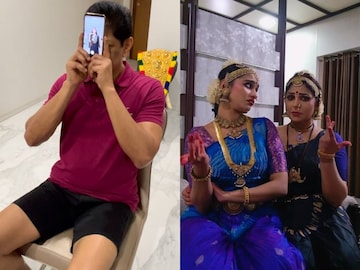 Uthara Sharath | ട്രൈപ്പോഡ് കിട്ടീല; ഉത്തര ശരത്തിന്റെ അമ്മായിയച്ഛൻ മരുമകൾക്കായി റീൽസ് സൗകര്യം ഒരുക്കിയപ്പോൾ
