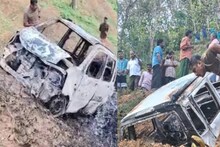 കൊല്ലം അഞ്ചലിൽ കാർ താഴ്ചയിലേക്ക് മറിഞ്ഞ് കത്തി നശിച്ചു; കത്തിക്കരിഞ്ഞ നിലയിൽ മൃതദേഹം