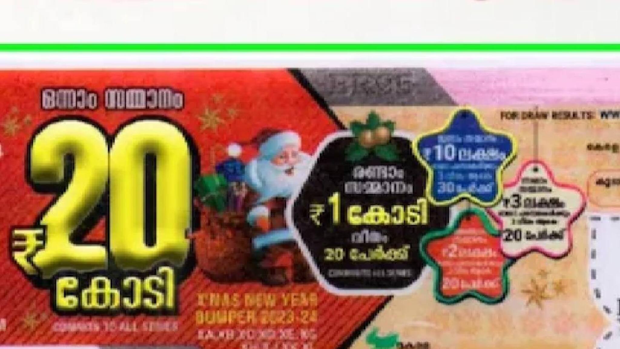 Christmas-New Year Bumper | 20 കോടി നേടിയ ഭാഗ്യവാനെ അറിയാം: ബമ്പര്‍ നറുക്കെടുപ്പിലൂടെ 21 പേര്‍കൂടി കോടീശ്വരന്‍മാരാകും