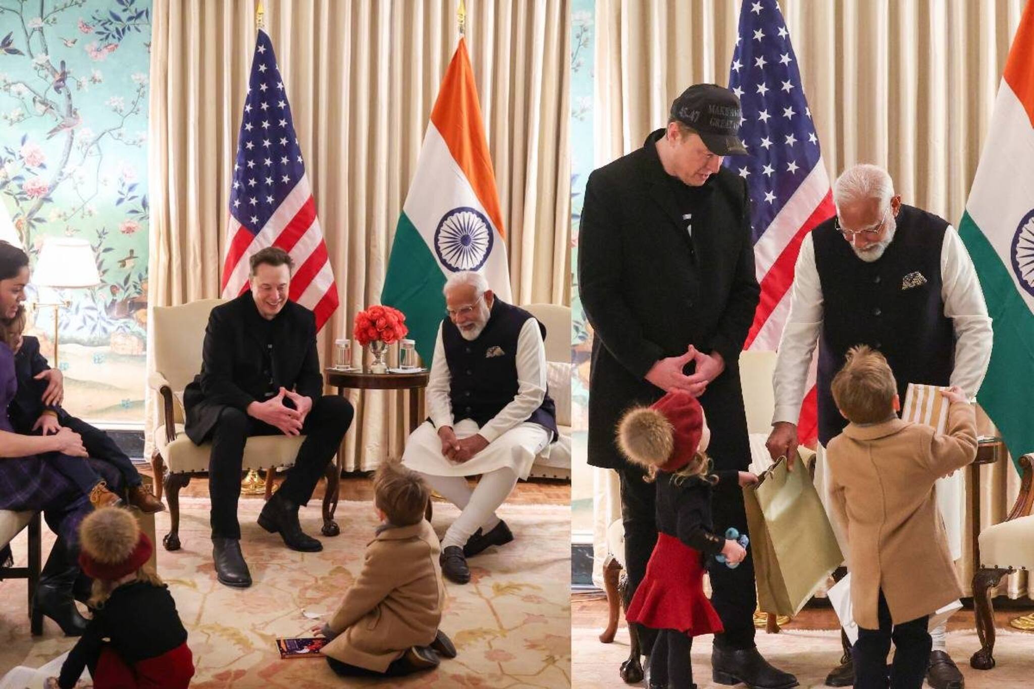 മസ്‌കിന്റെ കുഞ്ഞുങ്ങള്‍ക്ക് മോദിയുടെ സമ്മാനം പഞ്ചതന്ത്രവും ടാഗോറിന്റെയും ആര്‍കെ നാരായണന്റെയും പുസ്തകങ്ങളും