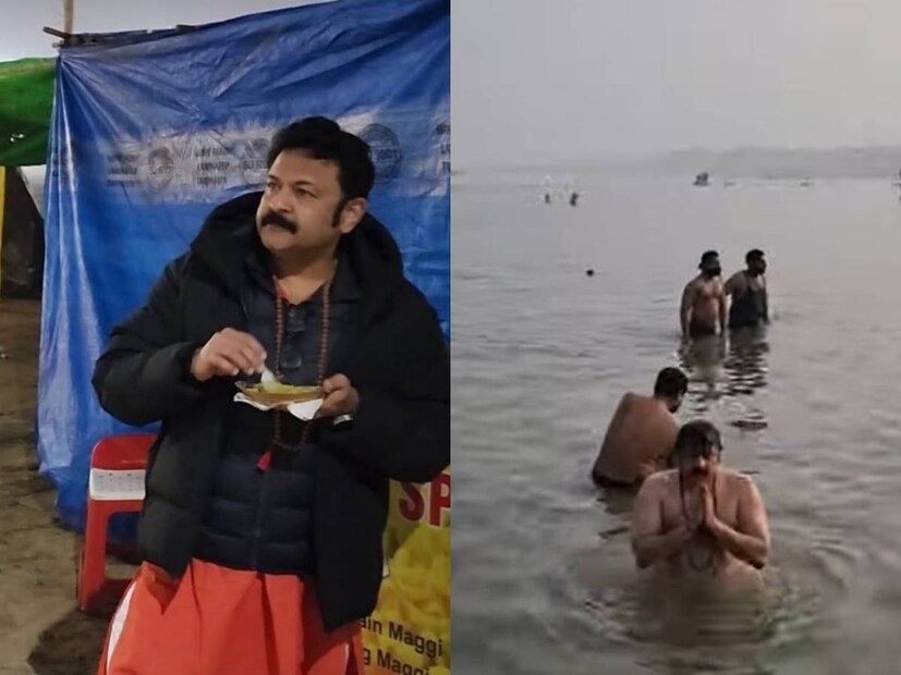 പ്രയാഗ്‌രാജിലെ (Prayagraj) മഹാകുംഭമേളയിൽ (Maha Kumbh Mela) പുണ്യസ്നാനം ചെയ്യാൻ അവസരവും ഭാഗ്യവും സിദ്ധിച്ച ചുരുക്കം ചില മലയാളി സെലിബ്രിറ്റികളിൽ ഒരാളാണ് നടൻ കൃഷ്ണകുമാർ (Actor Krishnakumar). അദ്ദേഹം അവിടം വരെ യാത്ര പോയതും, പുണ്യനദിയിൽ സ്നാനം ചെയ്തതുമായ വിവരങ്ങൾ സോഷ്യൽ മീഡിയയിലൂടെ പുറത്തുവന്നിരുന്നു. ട്രെയിൻ മാർഗമാണ് കൃഷ്ണകുമാർ ഉത്തർപ്രദേശിലെ പ്രയാഗ്‌രാജിൽ എത്തിച്ചേർന്നത്. യാത്ര പോയതും, അവിടുത്തെ കാഴ്ചകളും അനുഭവങ്ങളും ആസ്വദിച്ചതുമായ ദൃശ്യങ്ങളും ചിത്രങ്ങളും കൃഷ്ണകുമാർ പോസ്റ്റ് ചെയ്തിരുന്നു. തന്റെ യൂട്യൂബ് ചാനലിൽ ഇതിന്റെ വിശദമായ പോസ്റ്റുകളുമായി വന്നുചേർന്ന കൃഷ്ണകുമാറിനെ കാണാം