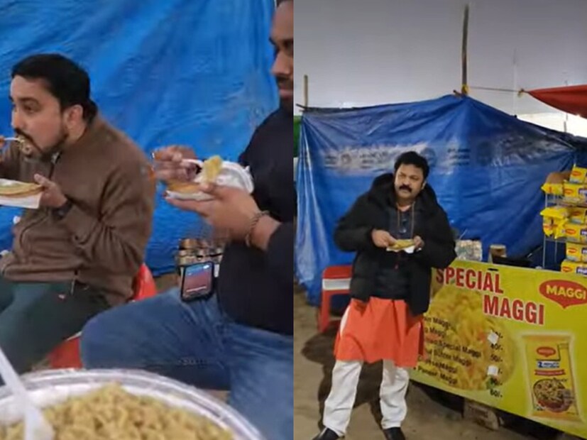 ചെറിയ മൺ കപ്പിൽ നുരഞ്ഞുപതയുന്ന നാടൻ ചായയും തണുപ്പിൽ നിന്നും രക്ഷപെടാൻ സഹായിക്കുന്ന മാർഗങ്ങളിൽ ഒന്നാണ്. മാഗിയും ചായയും ആസ്വദിക്കുന്ന കൃഷ്ണകുമാറിനെ ഈ വീഡിയോയിൽ കാണാം. മഹാ കുംഭമേളയ്ക്ക് കുടുംബത്തോടൊപ്പമല്ല കൃഷ്ണകുമാറിന്റെ യാത്ര. കൂടാതെ, രണ്ടാമത്തെ മകൾ ദിയ കൃഷ്ണ ഗർഭിണിയാണ് താനും. മുത്തച്ഛനാവാൻ പോകുന്നതിനു മുൻപ് പുണ്യനഗരിയിൽ സന്ദർശനം നടത്തി നിർവൃതിയടയുകയാണ് കൃഷ്ണകുമാർ