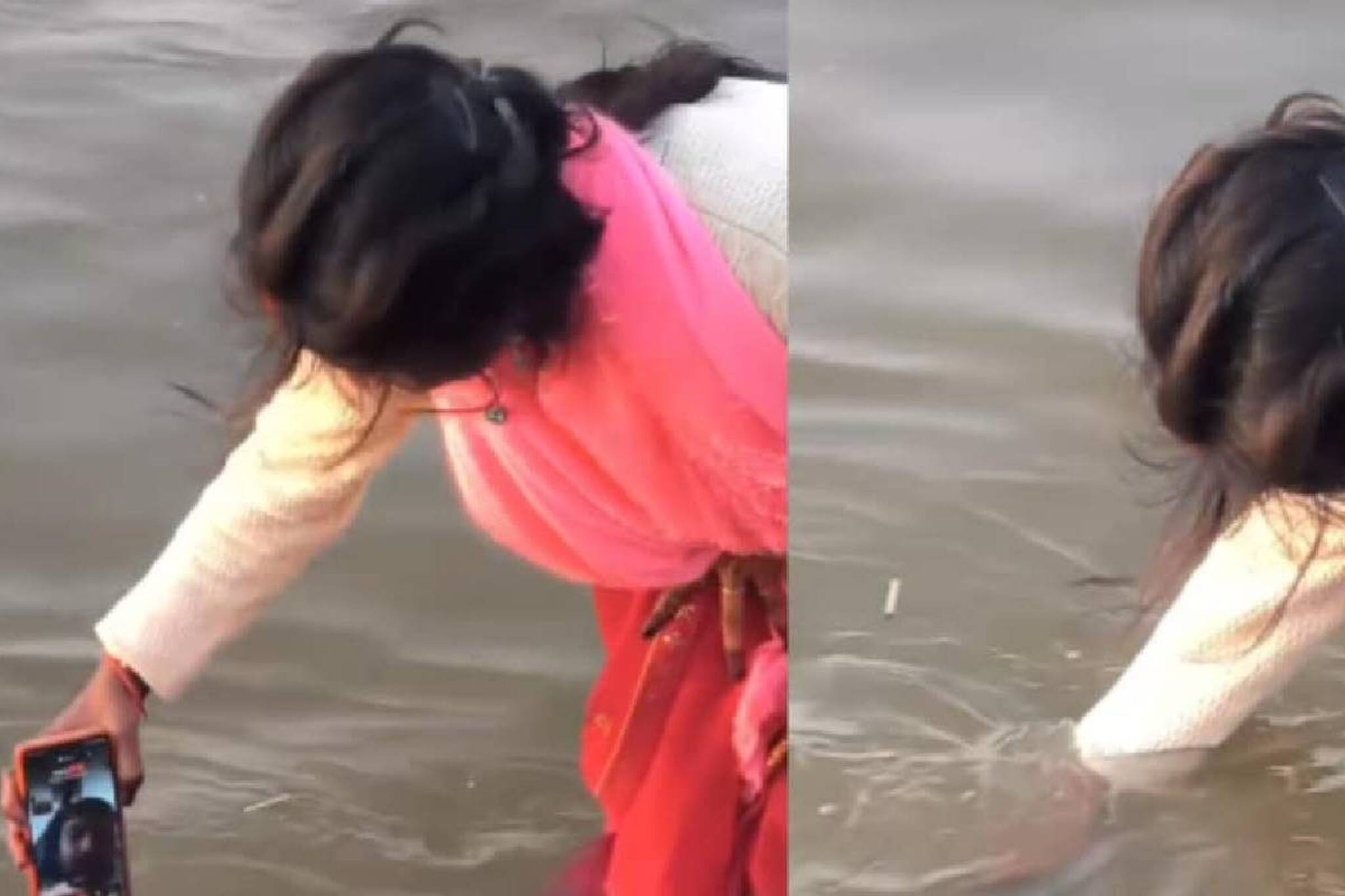 'വെർച്വൽ സ്നാനം'; ഭർത്താവ് കുംഭമേളയിൽ എത്താഞ്ഞതിനാൽ ഭാര്യ വിഡിയോ കോൾ ചെയ്ത് ഫോൺ‌ വെള്ളത്തിൽ മുക്കി