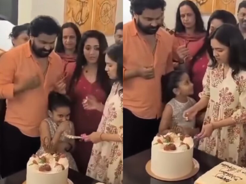 ഇത് വീട്ടിലെ ചടങ്ങായിരുന്നോ എന്ന കാര്യം അവ്യക്തമാണ്. എന്നാലും  വളരെ വേണ്ടപ്പെട്ട ചിലർകൂടി കുടുംബത്തോടപ്പം ഉണ്ടായിരുന്നു. കേക്ക് മുറിക്കൽ പരിപാടിയിൽ കയ്യടക്കത്തോടെ നിന്ന ആറു വയസുകാരി മഹാലക്ഷ്മിയാണ് കൂട്ടത്തിലെ സ്റ്റാർ എന്നുവേണം പറയാൻ. കേക്ക് മുറിച്ചത് മീനാക്ഷിയാണ്. ആദ്യ പീസ് അച്ഛൻ ദിലീപിലേക്ക്. അതിന്റെ ഒരു ഭാഗം ദിലീപ് മീനാക്ഷിക്കും നൽകി. അതുകഴിഞ്ഞു നേരെ കാവ്യയിലേക്ക്. കാവ്യയും മീനൂട്ടിക്ക് കേക്ക് നൽകി. ഈ വീഡിയോ കണ്ടവർ ശ്രദ്ധിച്ചത് കുട്ടിയായ മാമാട്ടിയെയാണ്  