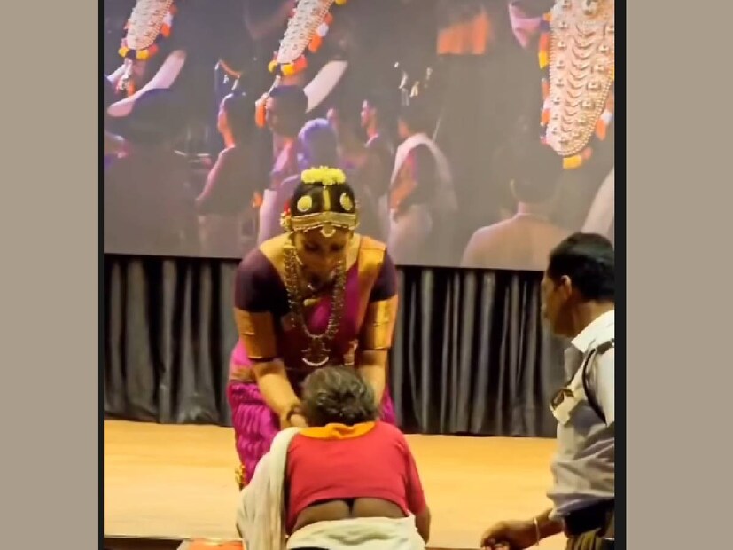 'എനിക്ക് പറയാൻ വാക്കുകളില്ല... സർവ്വം കൃഷ്ണാർപ്പണം' എന്ന ക്യാപ്ഷനോട്‌ കൂടി നവ്യ ആ ചിത്രം അവരുടെ ഇൻസ്റ്റഗ്രാം ഹാൻഡിലിൽ പോസ്റ്റ് ചെയ്യുകയുമുണ്ടായി. നേരിൽക്കാണാൻ അവസരം ലഭിച്ചില്ല എങ്കിലും, ഈ ചിത്രം ഇൻസ്റ്റഗ്രാമിൽ എത്തിയതും, നവ്യയുടെ ആരാധകരെ ആ നിമിഷം ആഴത്തിൽ സ്പർശിച്ചു എന്നുവേണം പറയാൻ. അത് അവർ നൽകിയ ക്യാപ്‌ഷനുകളിൽ കാണാം. 'ഒരു കലാകാരി എന്ന നിലയിൽ ഇതിൽപ്പരം ഒരു അനുഗ്രഹം വേറെ എന്തുവേണം നവ്യചേച്ചിക്ക്,' 'നെഞ്ചിൽ എന്തോ ഒരു ഫീൽ' എന്ന് രണ്ടുപേർ കുറിച്ചു. എന്ത് വാക്ക് പറയണം എന്ന് പോലും ആശയക്കുഴപ്പത്തിലായവർ ഇമോജികൾ കൊണ്ട് പ്രതികരിച്ചു