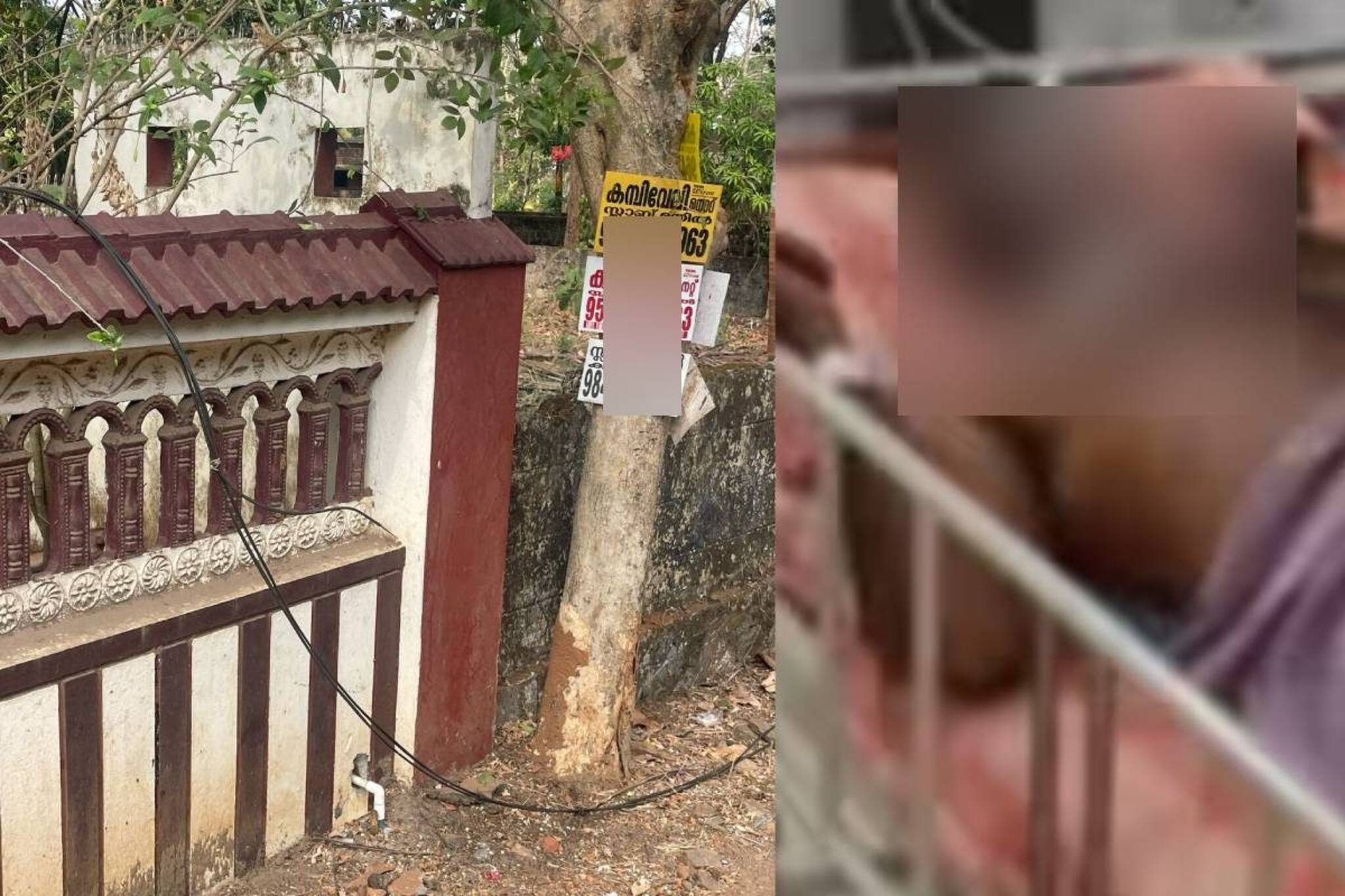 വൈദ്യുത കേബിൾ കഴുത്തിൽ കുടുങ്ങി ബൈക്ക് നിയന്ത്രണം വിട്ട് മറിഞ്ഞ് അച്ഛനും മകനും പരിക്കേറ്റു