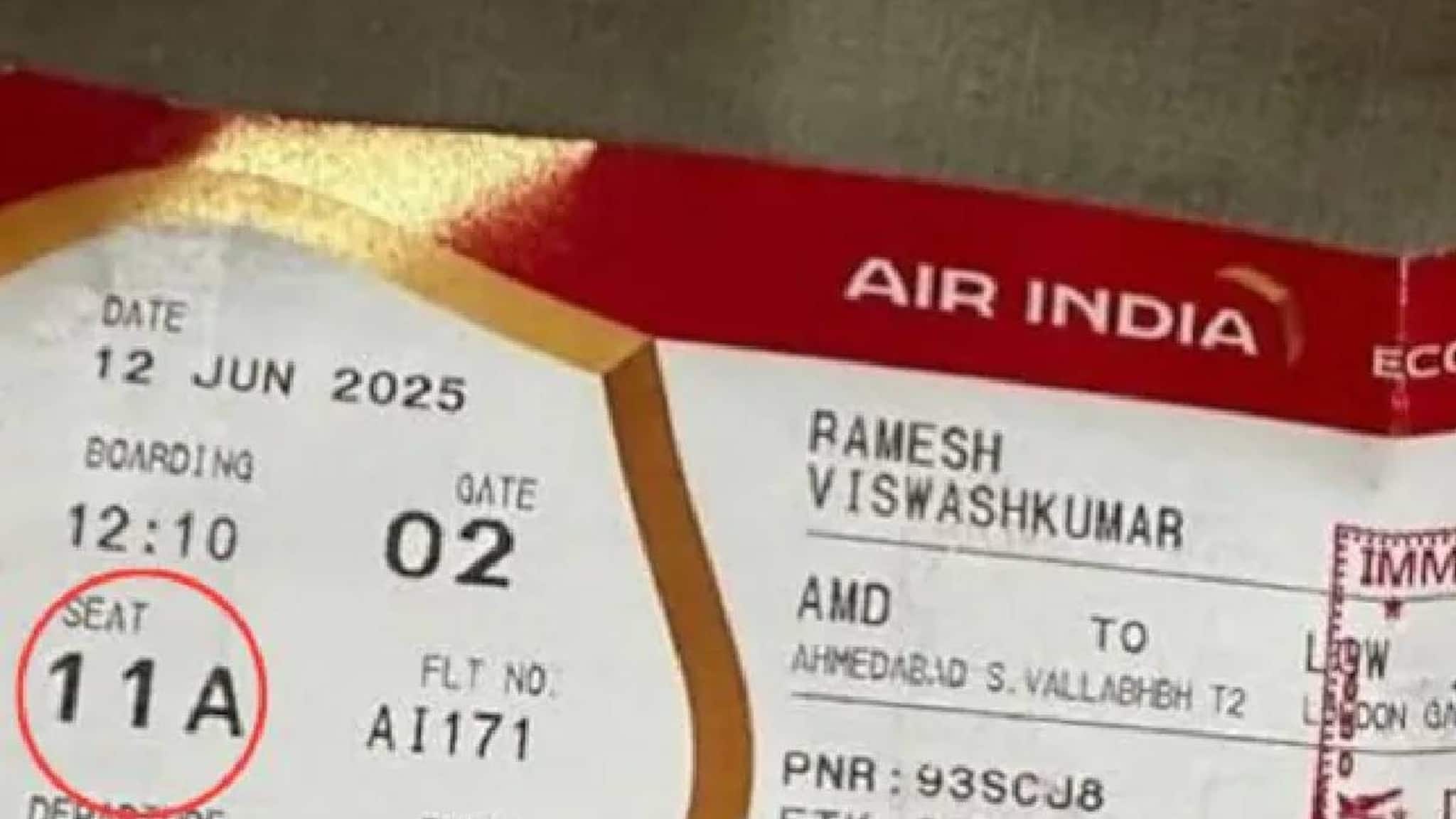 യൂറോപ്പില്‍ ബോയിങ് 737 വിമാനത്തിലെ ഏറ്റവും വെറുക്കപ്പെട്ട സീറ്റായ 11എ എയര്‍ ഇന്ത്യ അപകടത്തിലെ ഭാഗ്യസീറ്റ്