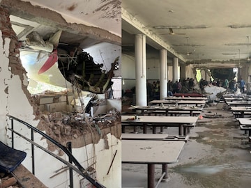 Parts of Air India plane in college hostel mess. (Image: FAIMA)