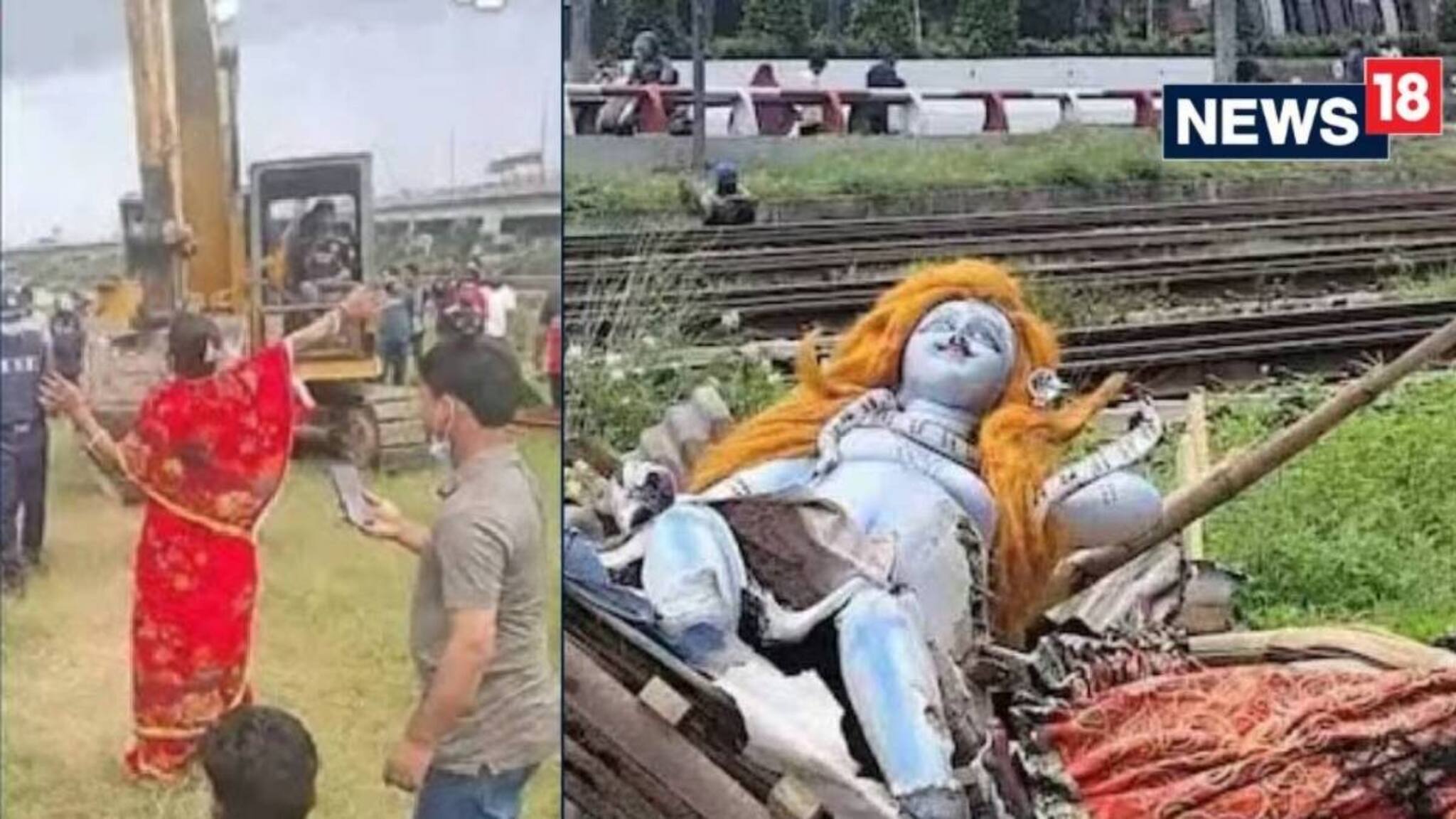 ബംഗ്ലാദേശ് തലസ്ഥാനമായ ധാക്കയിലെ ഹിന്ദുക്ഷേത്രം ബുൾഡോസർ ഉപയോഗിച്ച് പൊളിച്ചുനീക്കി