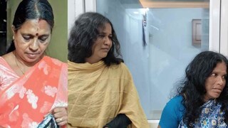 ജലജ സുരേഷ് (ഇടത്), പിടിയിലായ മോഷ്ടാക്കൾ 