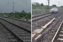 മദ്യലഹരിയിൽ റെയിൽവേ ട്രാക്കിലൂടെ കാറോടിച്ച് യുവതി; ട്രെയിൻ ഗതാഗതം തടസപ്പെട്ടു