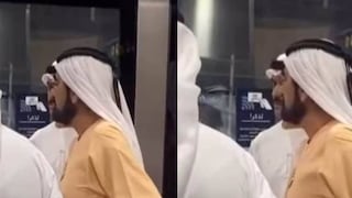 ദുബായ് ട്രാമിൽ‌ യാത്ര ചെയ്യുന്ന ഷെയ്ഖ് മുഹമ്മദ് (Photo Credit: Instagram)