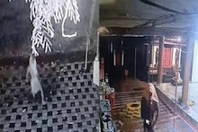 ക്ഷേത്രത്തിൽ കയറിയപ്പോൾ വീണു; പിന്നെ ന​ഗ്നനായി മോഷണം; പ്രതിയുടെ ദൃശ്യം സിസിടിവിയിൽ