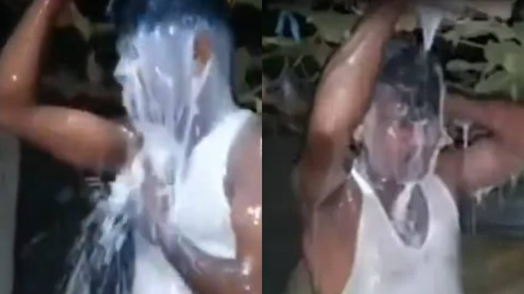 ഒരിക്കൽ ഒളിച്ചോടി തിരിച്ചു വന്ന ഭാര്യ വീണ്ടും ഒളിച്ചോടി; 40 ലിറ്റര്‍ പാലില്‍ കുളിച്ച് വിവാഹമോചനം ആഘോഷമാക്കി ഭർത്താവ്