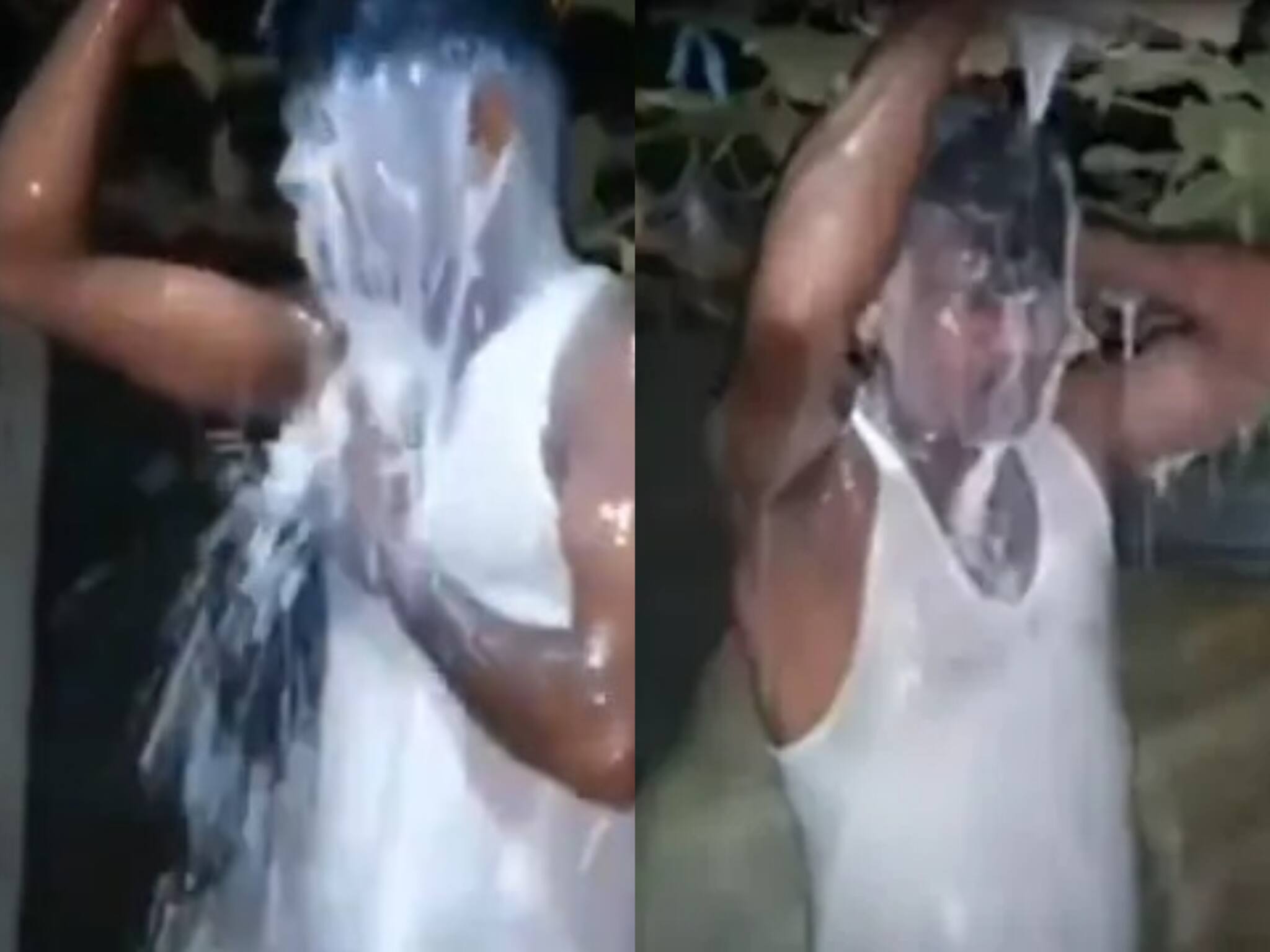 ഒരിക്കൽ ഒളിച്ചോടി തിരിച്ചു വന്ന ഭാര്യ വീണ്ടും ഒളിച്ചോടി; 40 ലിറ്റര്‍ പാലില്‍ കുളിച്ച് വിവാഹമോചനം ആഘോഷമാക്കി ഭർത്താവ്