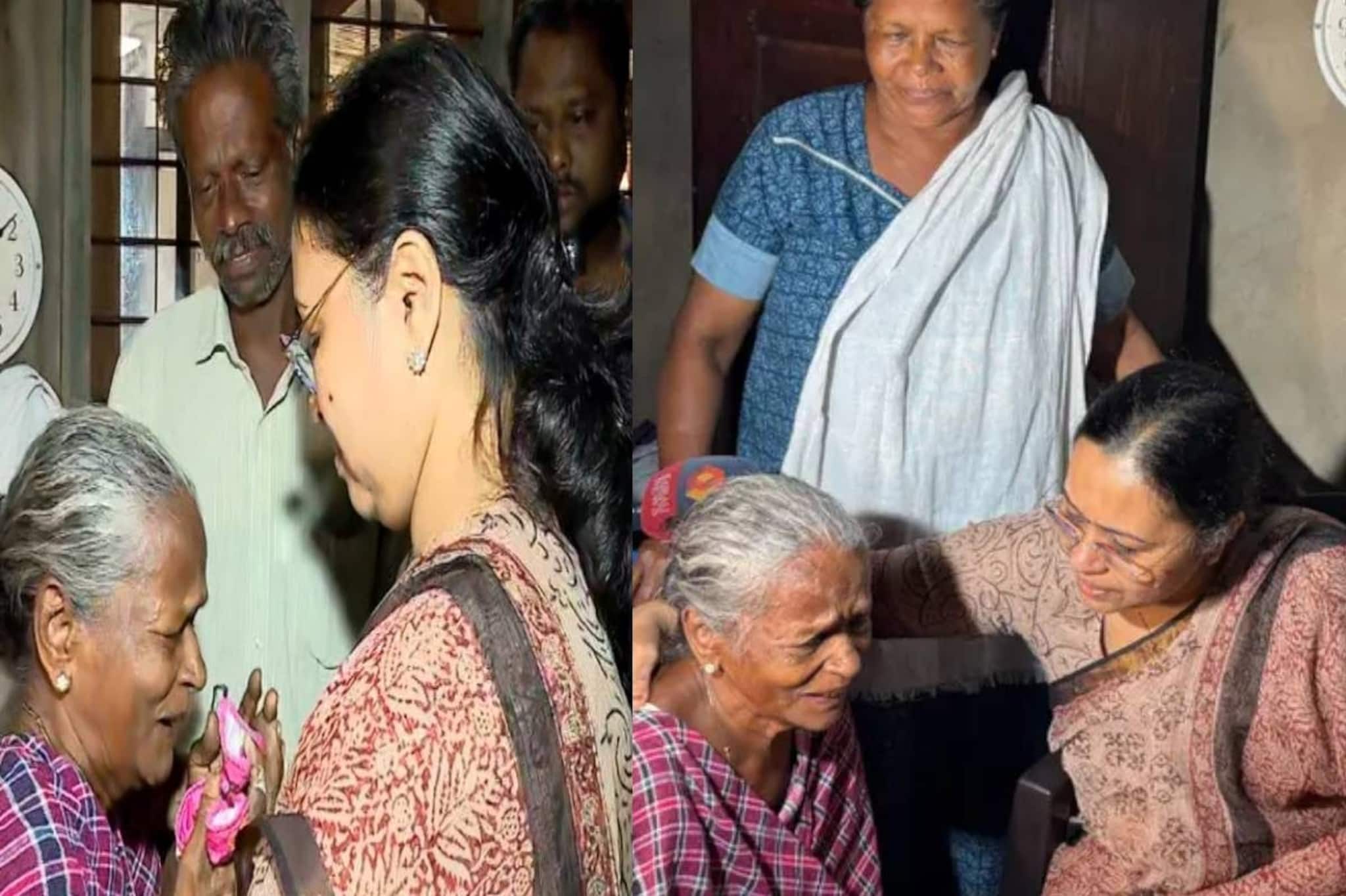 ആരോ​ഗ്യമന്ത്രി വീണാ ജോർജ് മെഡിക്കൽ കോളജിൽ കെട്ടിടം ഇടിഞ്ഞ് കൊല്ലപ്പെട്ട ബിന്ദുവിന്റെ വീട്ടിലെത്തി